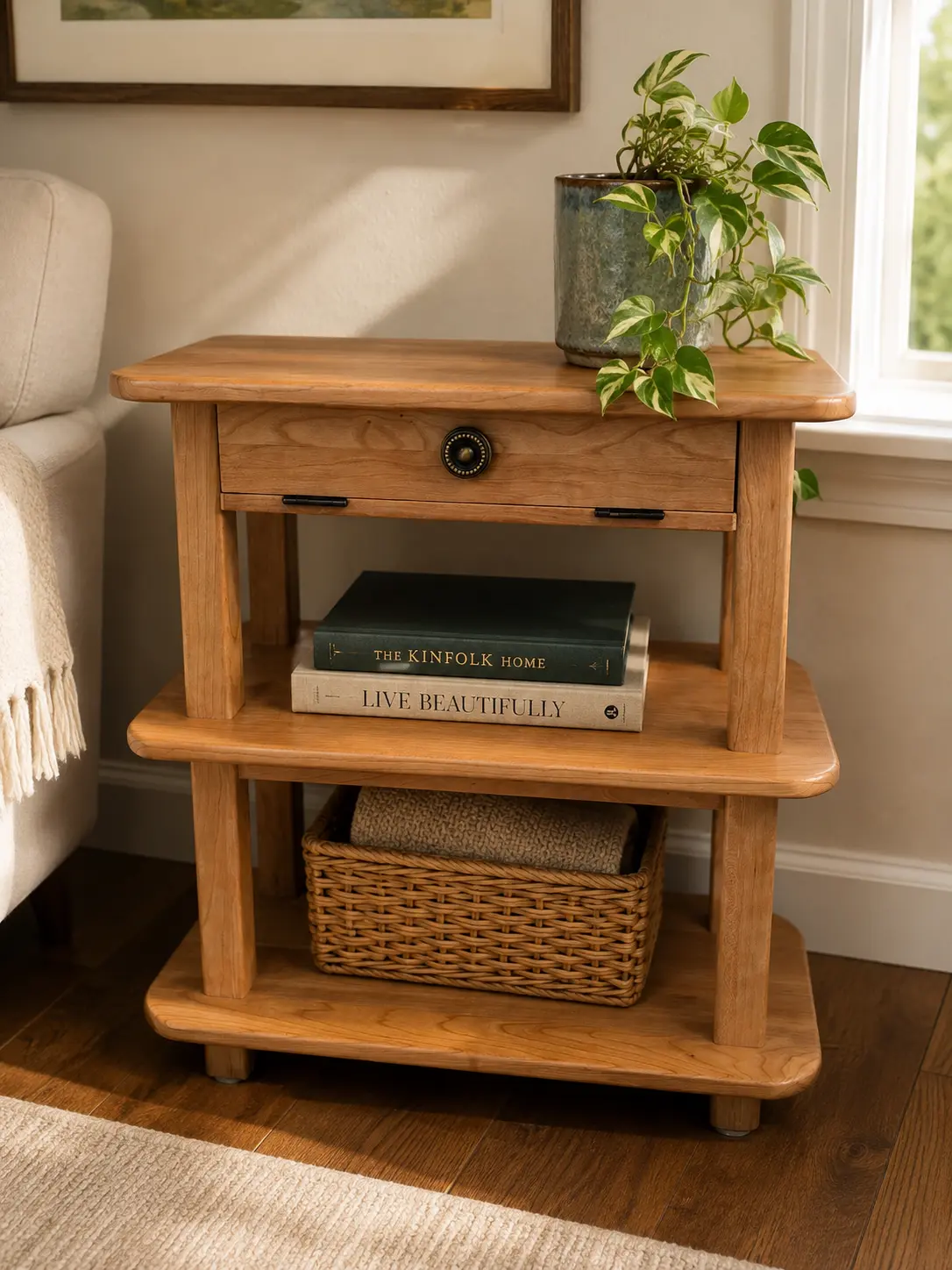 Table d'appoint avec tiroir