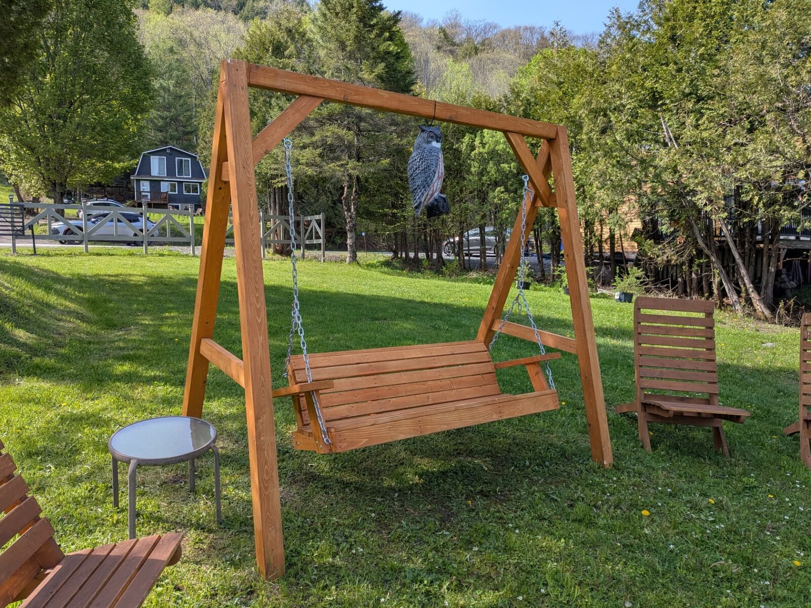 Balançoire de jardin sur portique